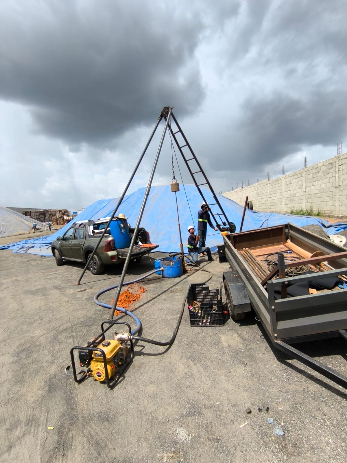 Execução de Sondagem SPT